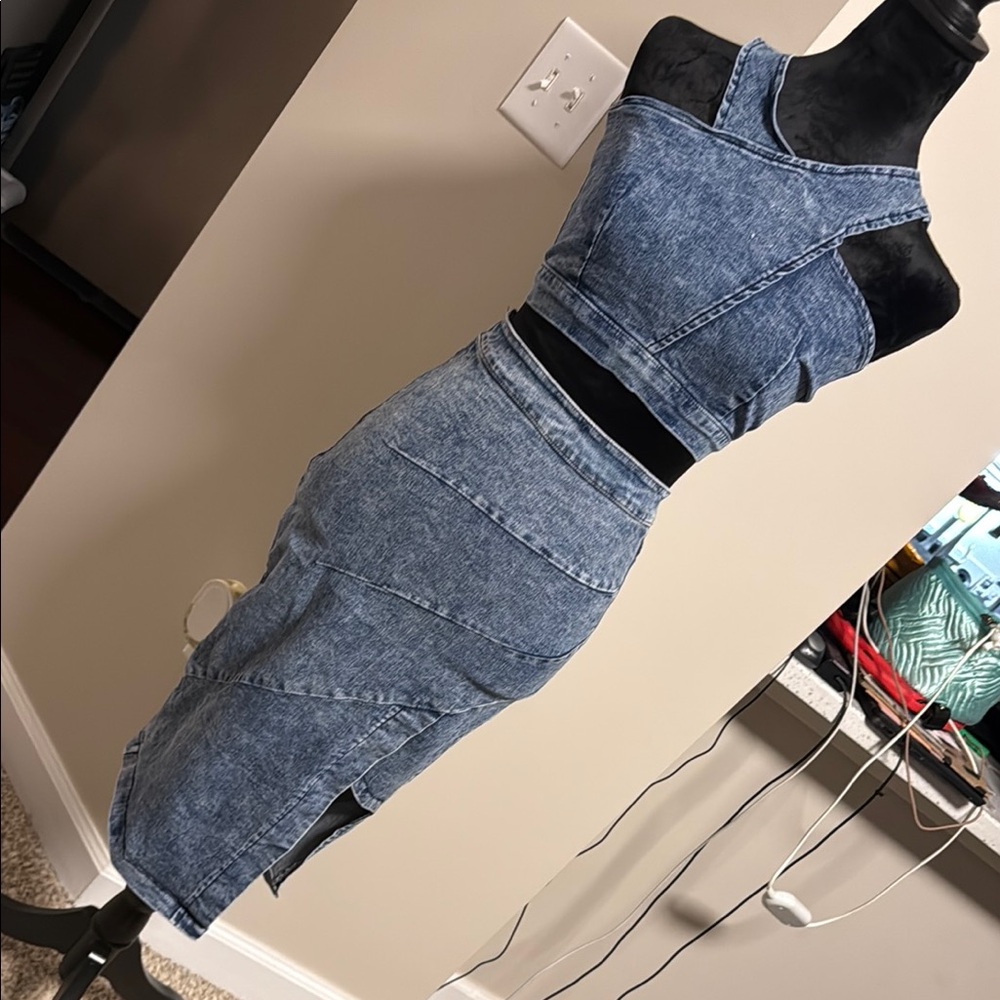Denim Two-Piece Set